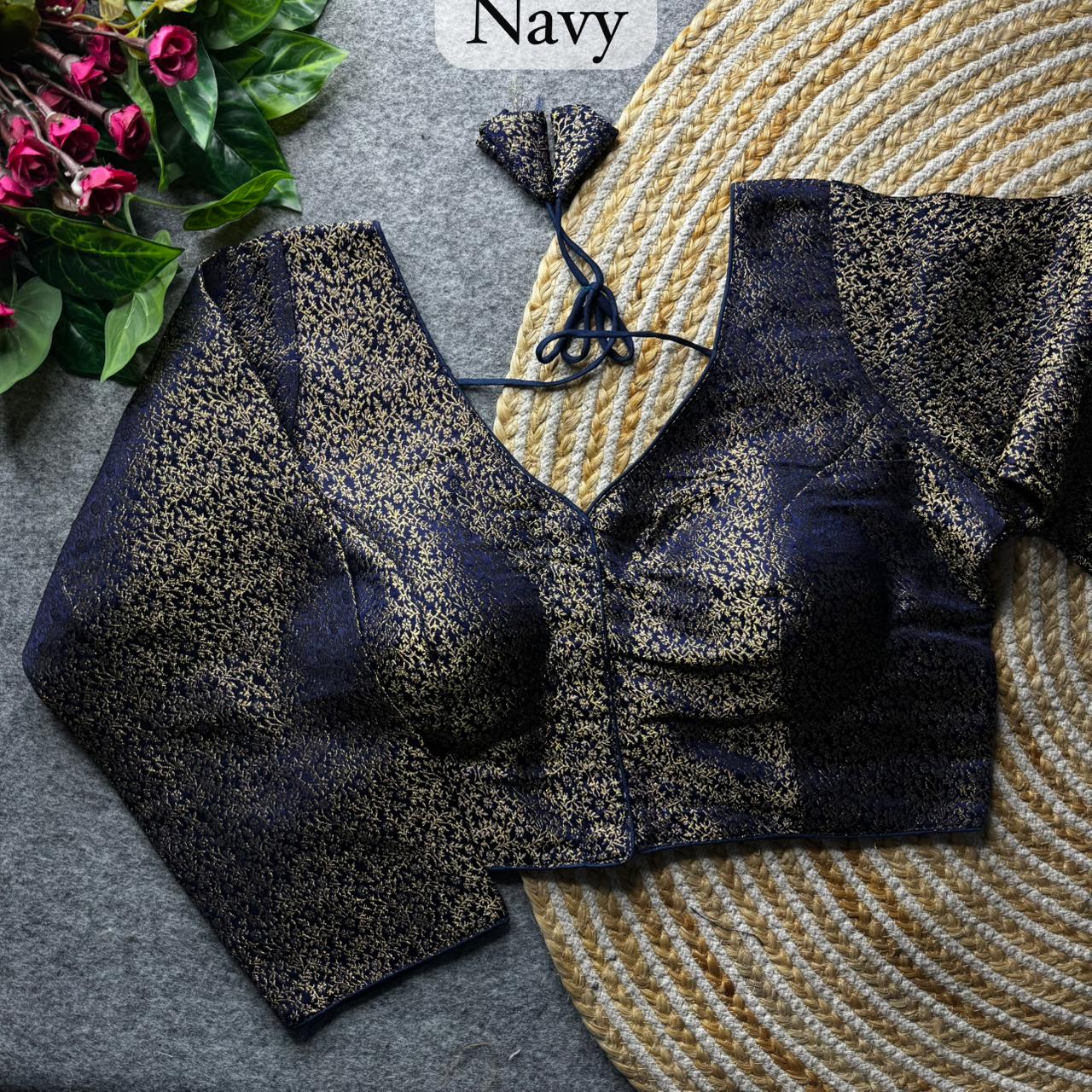Vaidehi Banarasi V-Neck Blouse